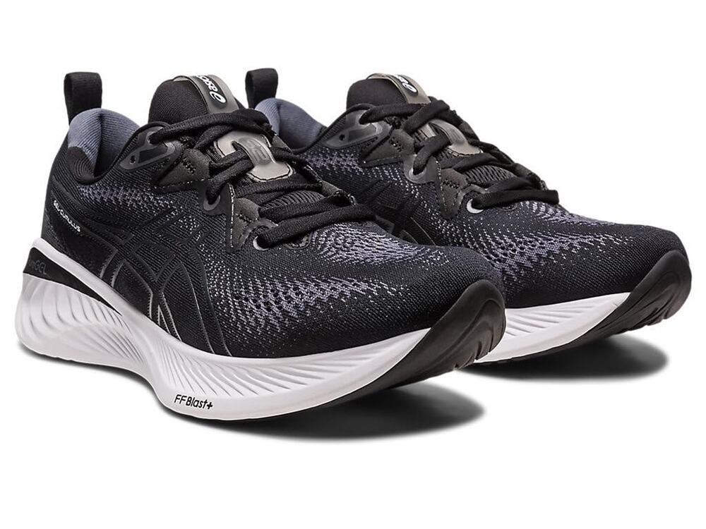 ASICS Women's Gel-Cumulus 25 Running Shoes, Black/White Size 10.5 WIDE